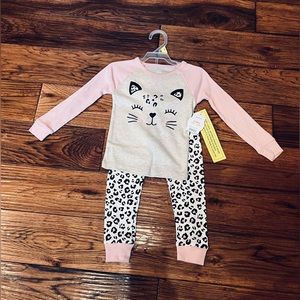 Wonder Nation Toddler Girls' Cheetah Cotton Sleep Set, 2 Piece - Size 3T - NWT